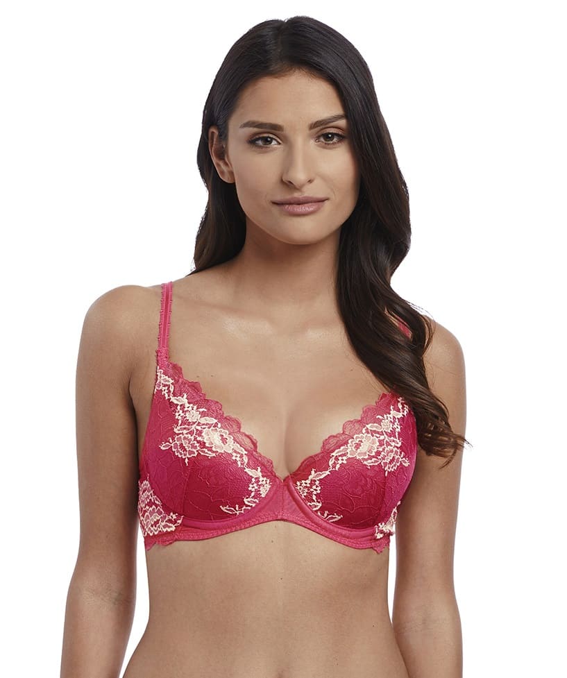 buy the Wacoal Lace Perfection Push Up Bra in Honeysuckle - Victoria's  Little Bra Shop