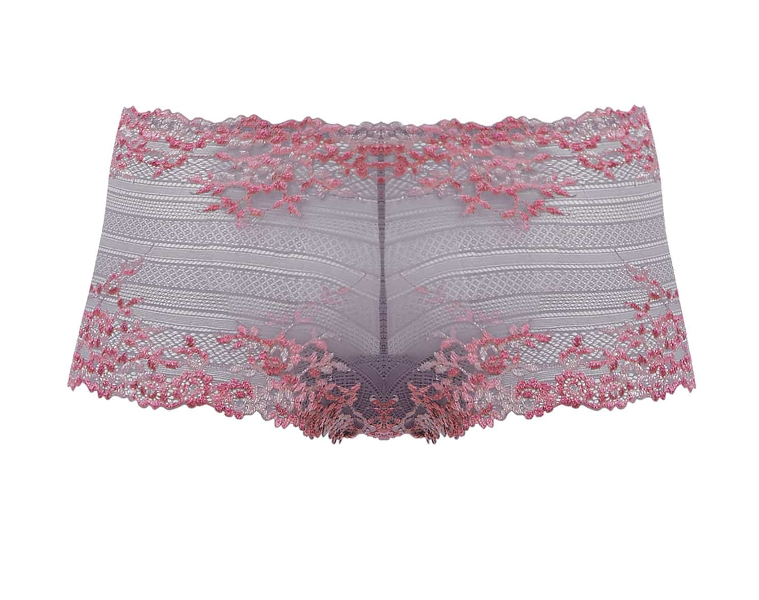close up of Wacoal Embrace Lace Short in Lilac Grey - Victoria's Little ...