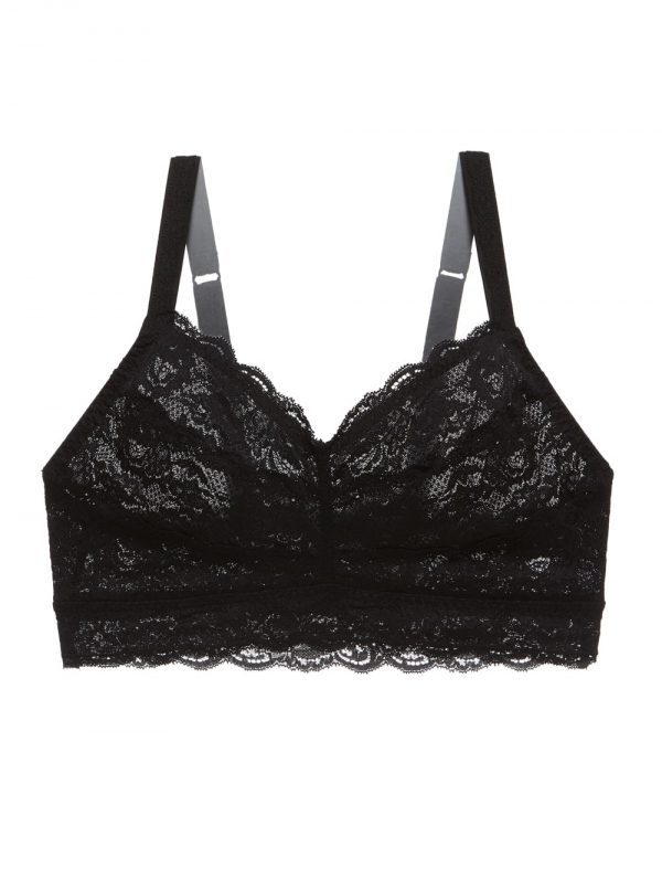 close up of Cosabella Never Say Never Curvy Sweetie Bralette in Black