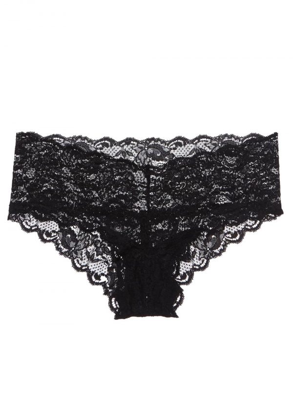 close up of Cosabella Never Say Never Hottie Hotpant in Black