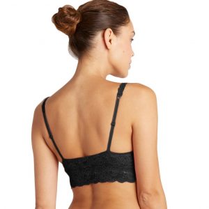 back view of Cosabella Never Say Never Sweetie Bralette in Black