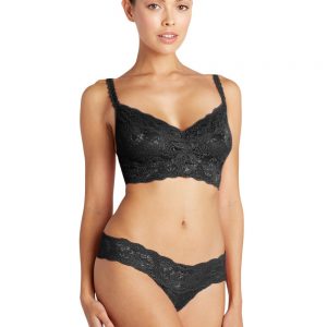 wearing the Cosabella Never Say Never Sweetie Bralette in Black