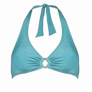 Watercult Summer Solids Bikini Set in Aqua Beat bikini top