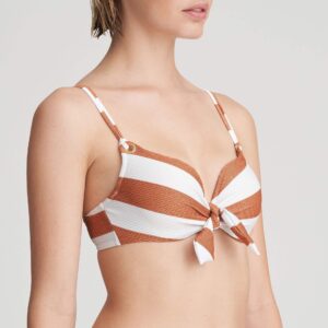 Marie Jo Swim Fernanda Bikini Set in Summer Copper heart shape bikini top side view