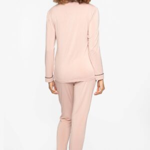 back view of Pretty You London Bamboo Pyjamas in Pink