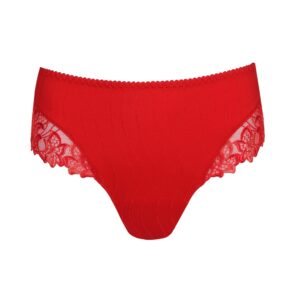 close up of PrimaDonna Deauville Luxury Thong in Scarlet