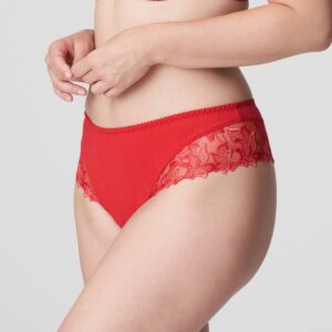 side view of PrimaDonna Deauville Luxury Thong in Scarlet