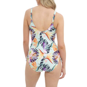back view of Fantasie Paradiso Twist Front Swimsuit in Soft Mint