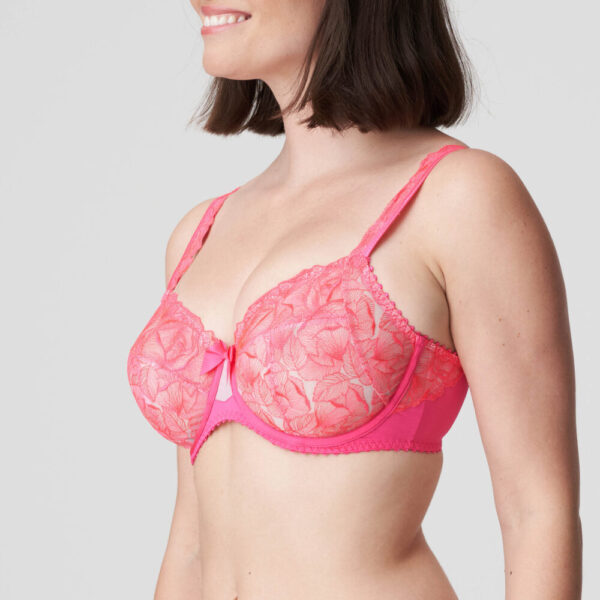 side view of PrimaDonna Belgravia Full Cup Bra in Blogger Pink