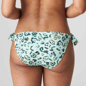 back view of PrimaDonna Swim Alghero Bikini Set in Azzurro Mare tie side bikini brief