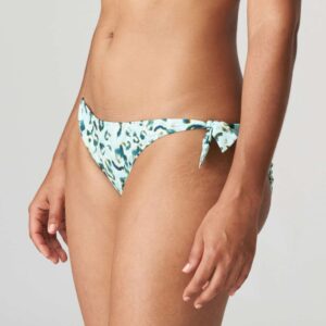 side view of PrimaDonna Swim Alghero Bikini Set in Azzurro Mare tie side bikini brief