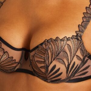 buy the Aubade Sensory Illusion Half Cup Bra in Golden Leaves