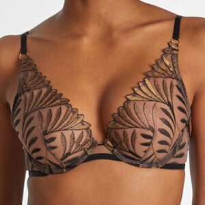 buy the Aubade Sensory Illusion Triangle Bra in Golden Leaves