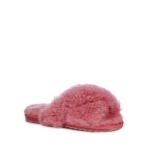 Emu Mayberry Curly Slippers in Mineral Red
