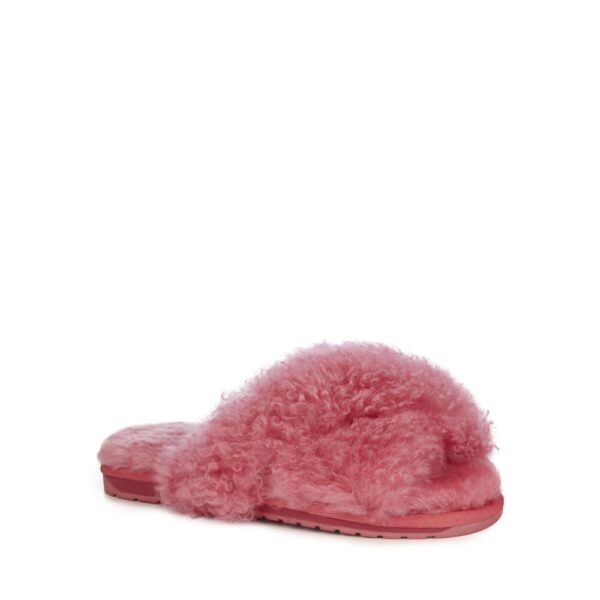 Emu Mayberry Curly Slippers in Mineral Red