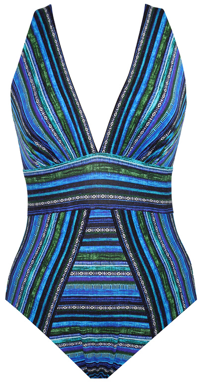 close up of Miraclesuit Veranda Odyssey Swimsuit in Multi