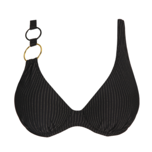 close up of PrimaDonna Swim Solta Bikini Set Black