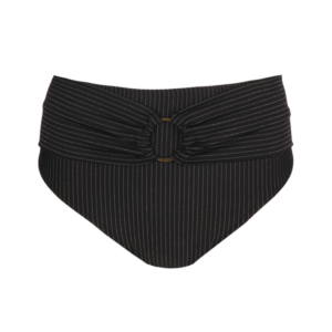 close up of PrimaDonna Swim Solta Bikini Set Black high waist brief