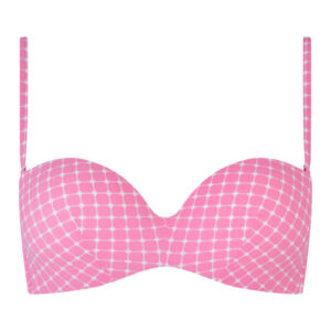 close up of Passionata Jaia Bikini Set Pink Dots bikini top