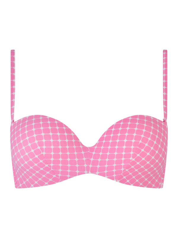 close up of Passionata Jaia Bikini Set Pink Dots bikini top