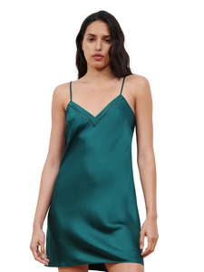 buy the Chantelle Nightshade Silk Nightdress Oriental Green