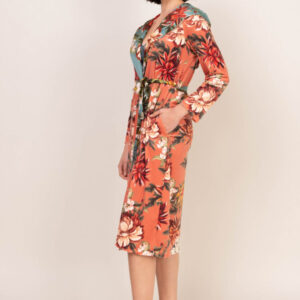 side view of Oh! Zuza 4108 Robe Orange Floral