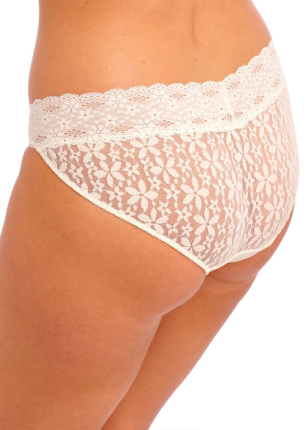 back view of Wacoal Halo Lace Brief Ivory