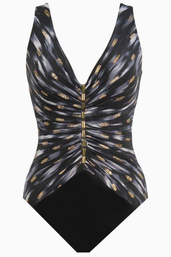 Miraclesuit Bronze Reign Charmer Swimsuit Black Multi close up