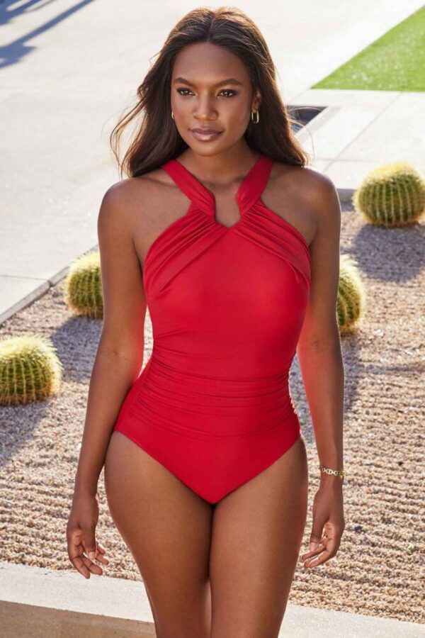 buy the Miraclesuit Rock Solid Aphrodite Swimsuit Cayenne