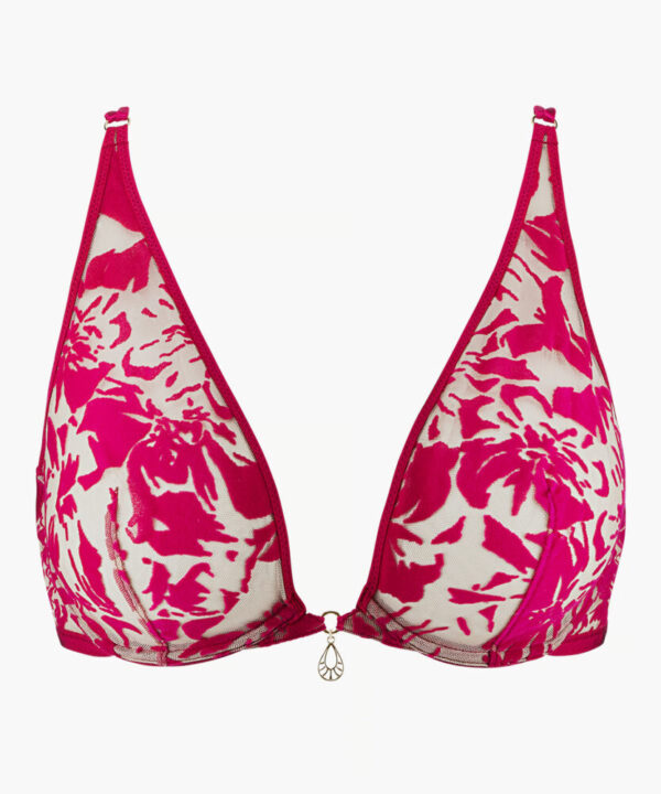 Aubade Wild Vibration Triangle Bra Hot Pink cutout