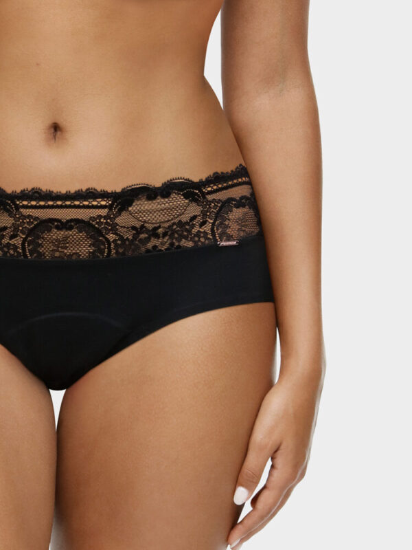 close up of Chantelle Period Lace Hipster Brief