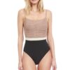 buy the Gottex Serenity Square Neck Swimsuit Black Neutral
