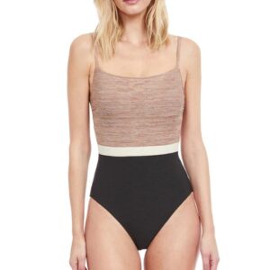 buy the Gottex Serenity Square Neck Swimsuit Black Neutral