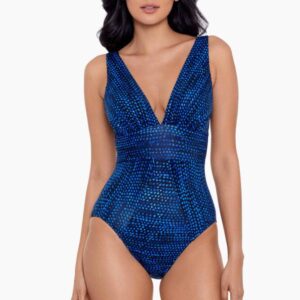 Miraclesuit Dot Com Odyssey Swimsuit Blue Multi